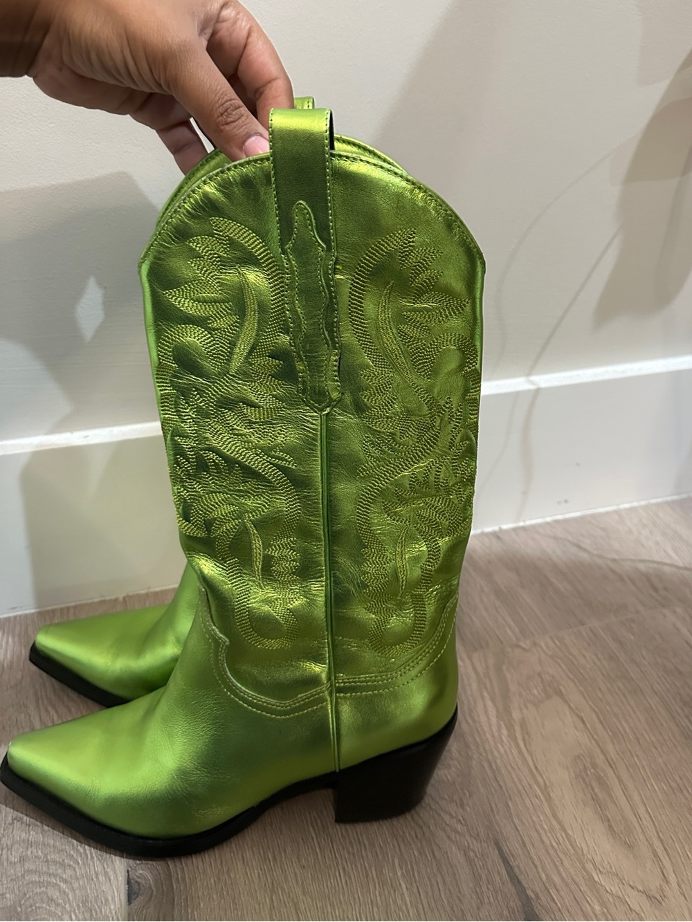 Women’s Jeffery Campbell Lime Green Western Cowboy Boots